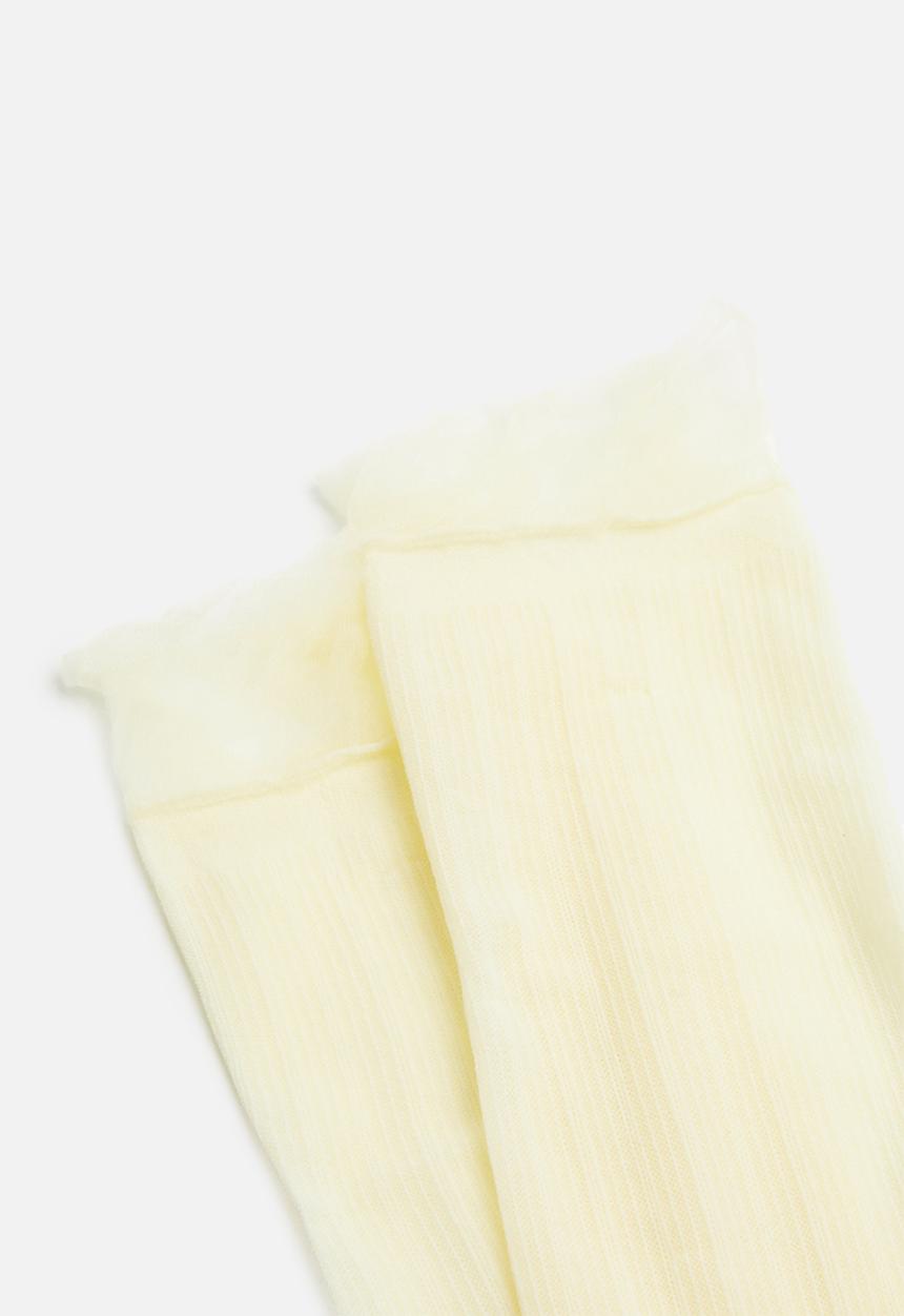 Cotton On - Sheer frilled ankle sock - yellow