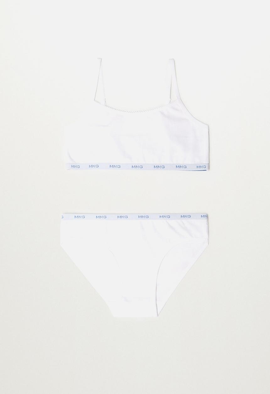 MANGO - Loganb 2 pack briefs - pink & white 