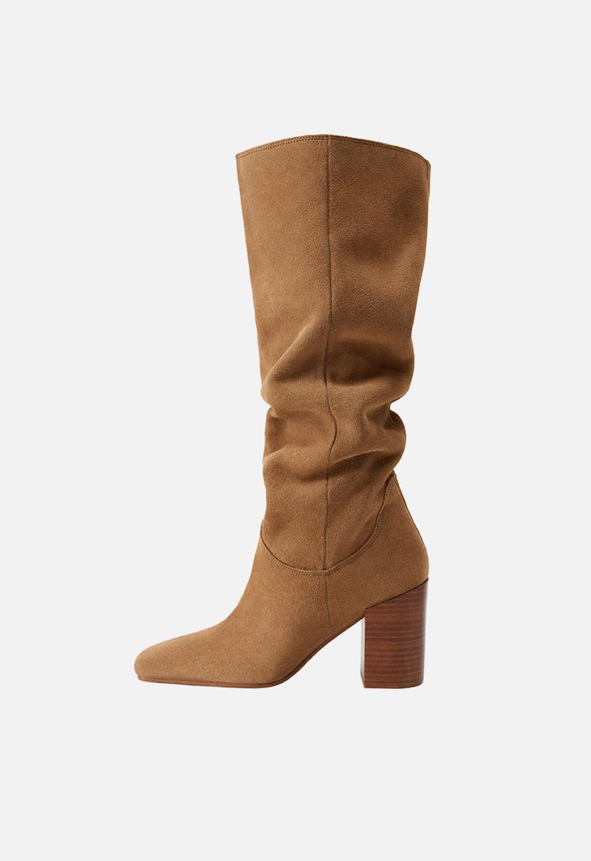 MANGO - Week suede boot - light brown 