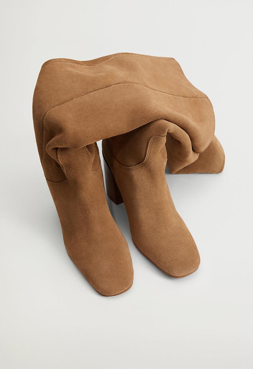 MANGO - Week suede boot - light brown 