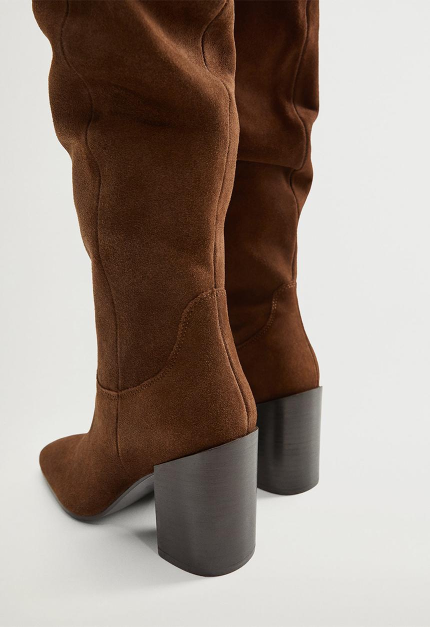 MANGO - Week suede boot - dark brown