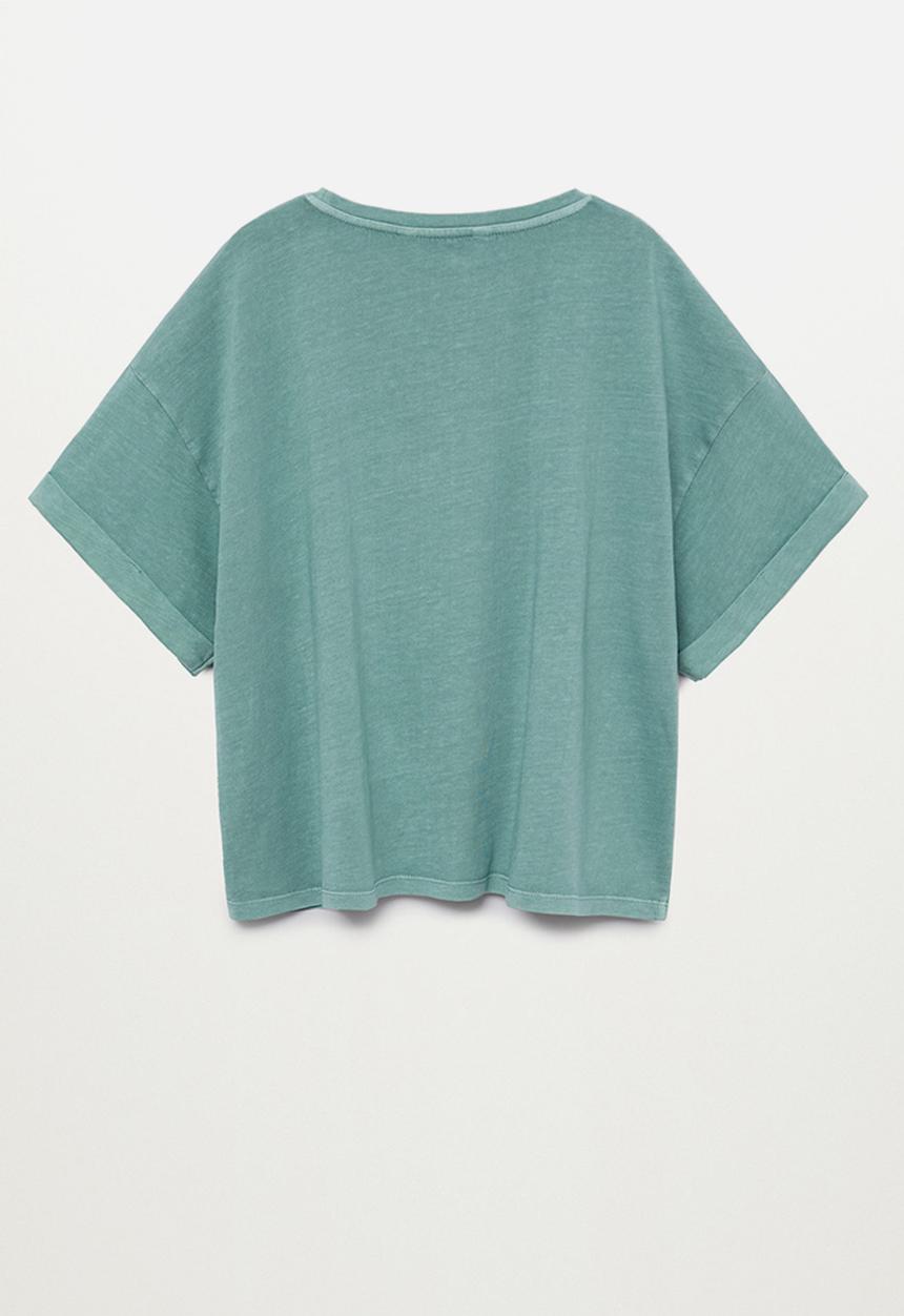 MANGO - Lounge short sleeve tee - green