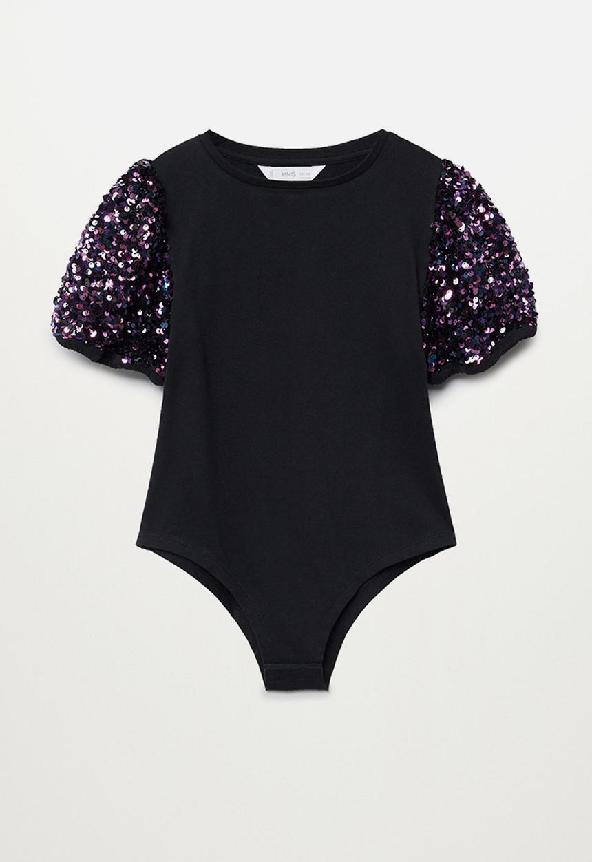 MANGO - Diamond bodysuit - black