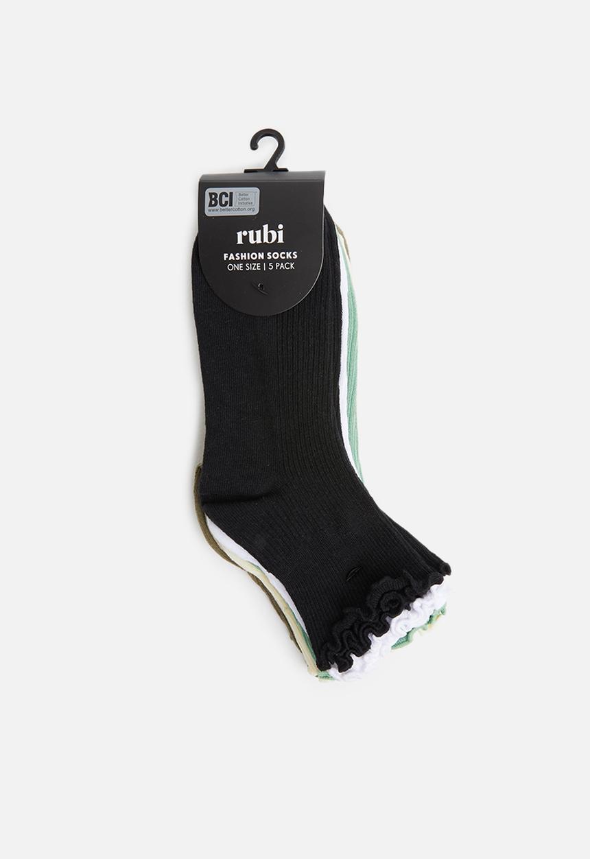 Cotton On - 5Pack frill quarter crew sock - multi