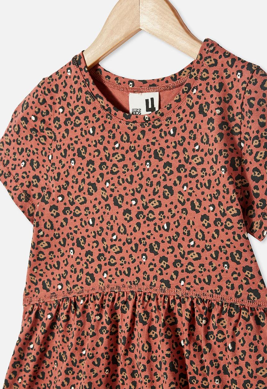 Cotton On - Freya short sleeve dress - rust 