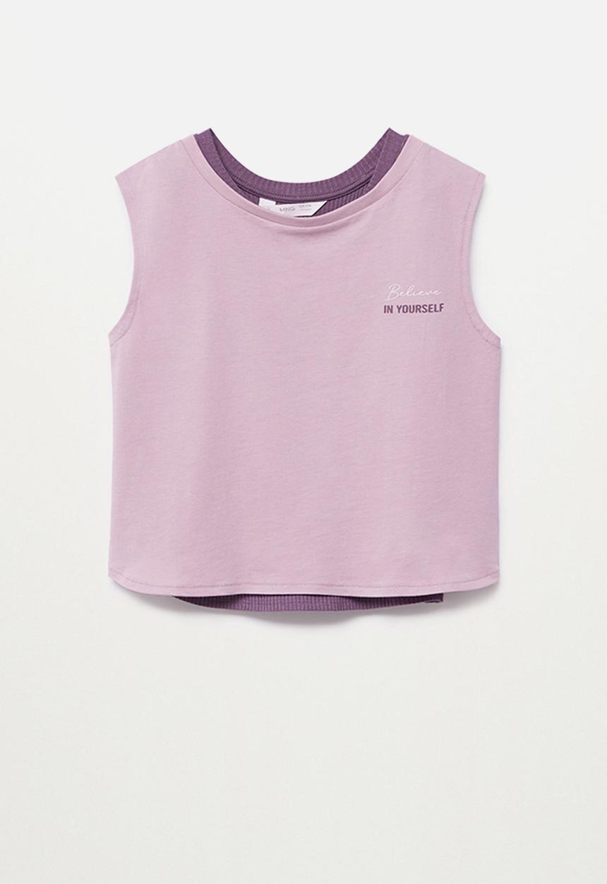MANGO - Mind short sleeve tee - pastel purple