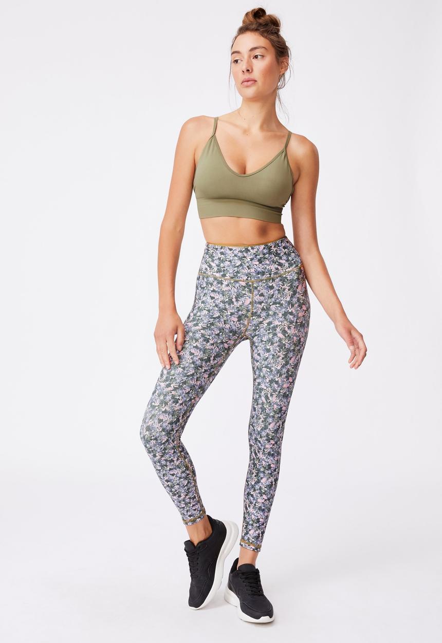 Cotton On - Reversible 7/8 tight - summer bloom oregano