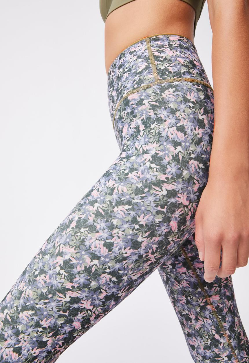Cotton On - Reversible 7/8 tight - summer bloom oregano