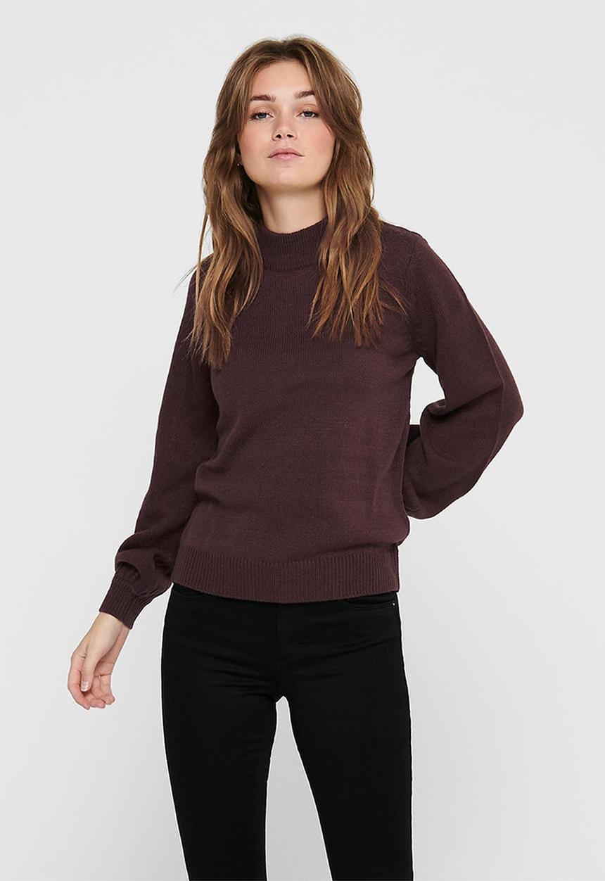 Jacqueline de Yong - Idina  long sleeve pullover knit - purple