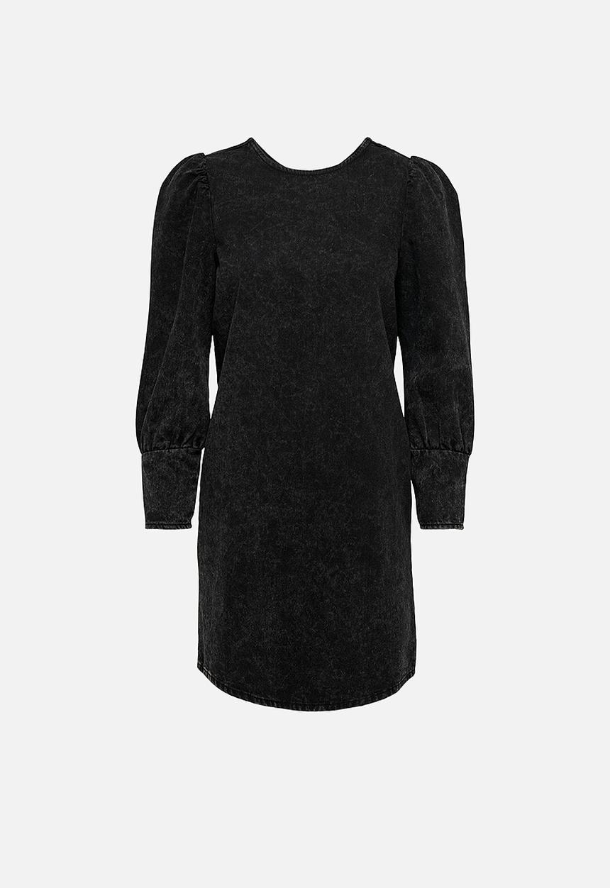 Jacqueline de Yong - Sansa 7/8 puff sleeve dress - black