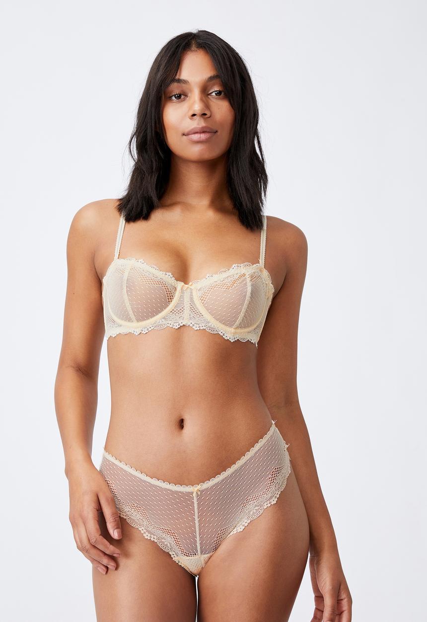 Cotton On - Stevie lace brasiliano brief - buttermilk