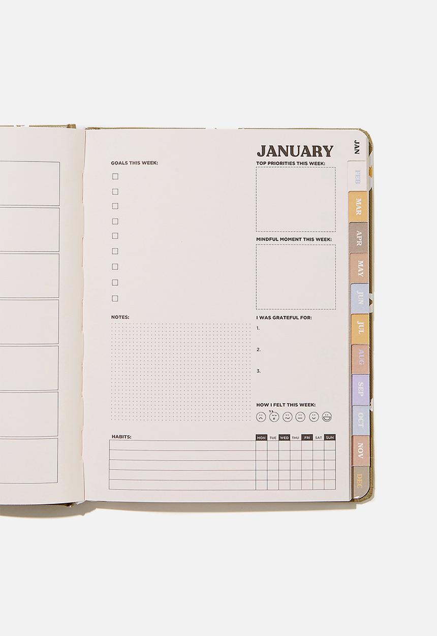 Typo - 2021 Wellness planner - khaki