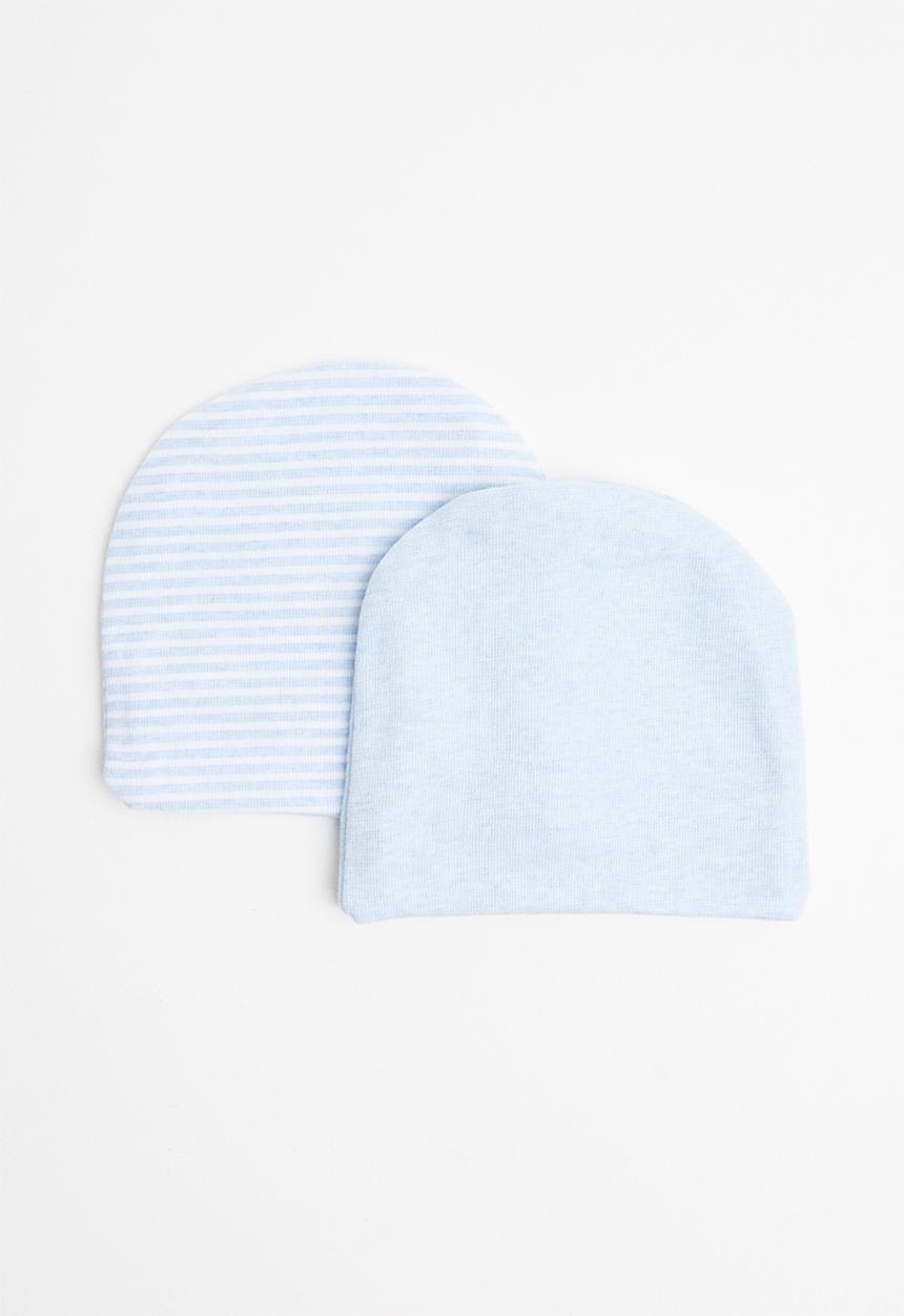 Pop Candy - 2 pack stripe beanie - blue