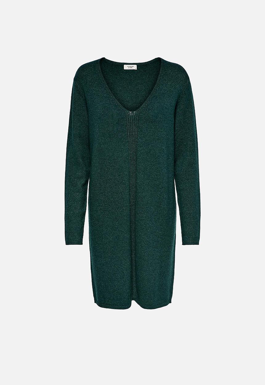 Jacqueline de Yong - Marco long sleeve v-neck dress - green