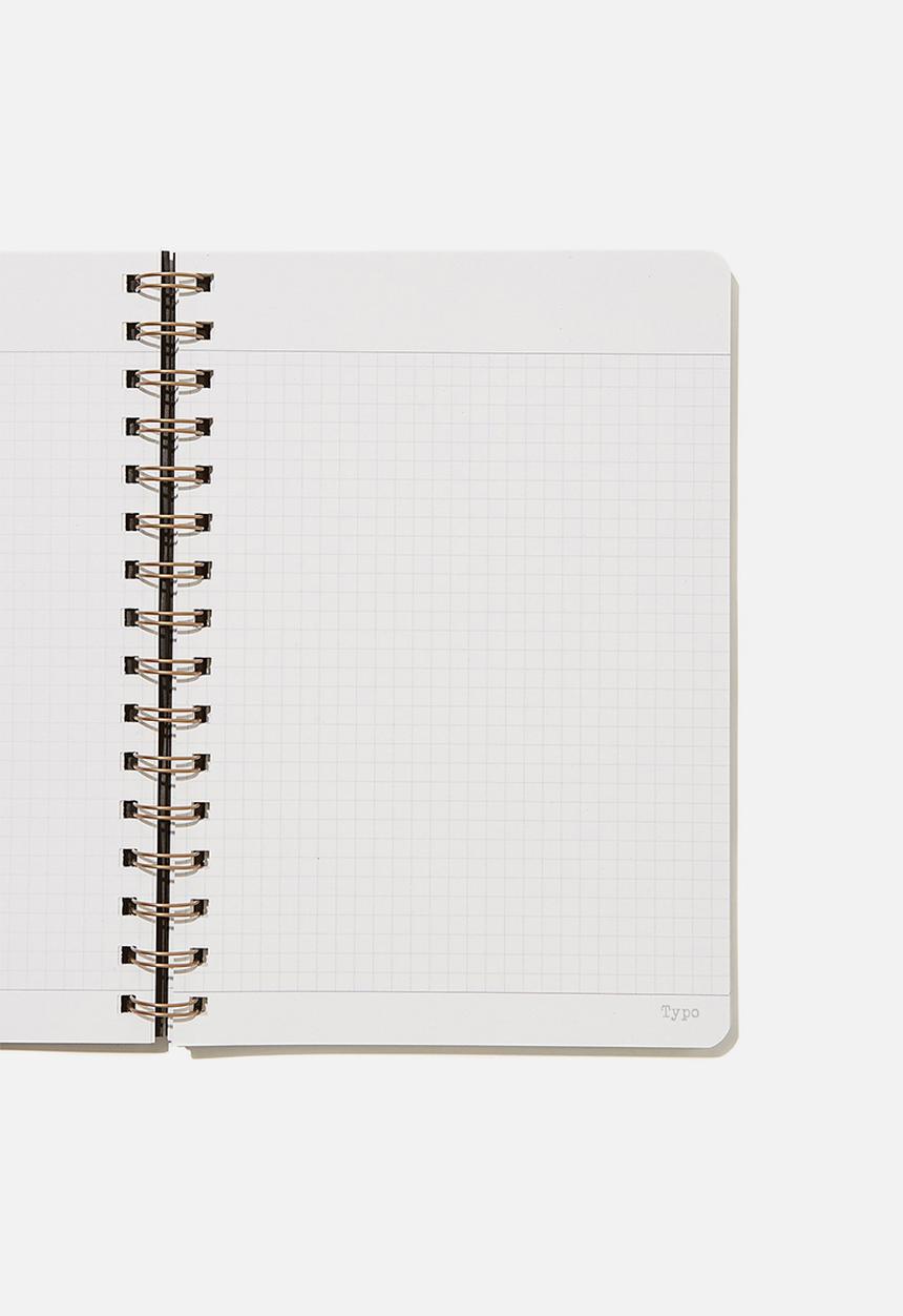 Typo - A5 grid daily scribe journal - black