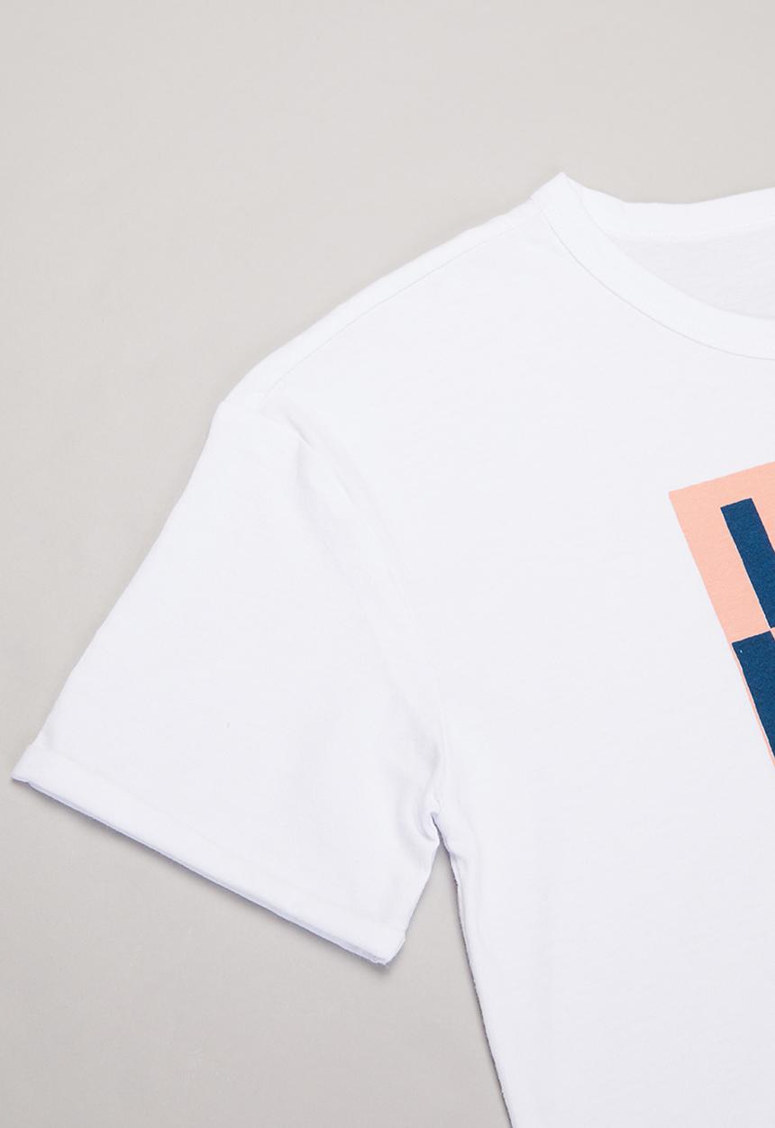 Rebel Republic - Girls colour block crop top - white