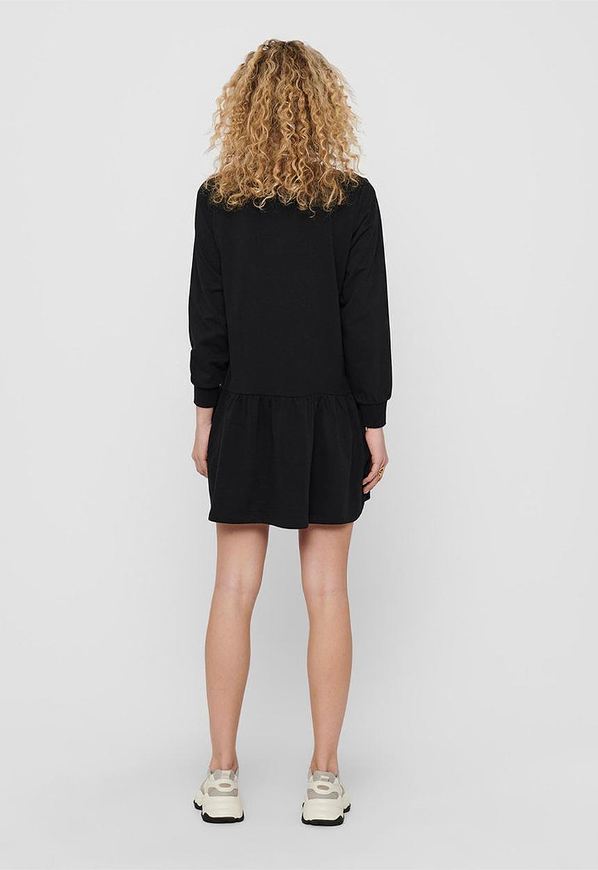 Jacqueline de Yong - Nashville long sleeve sweat dress - black