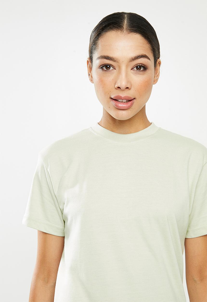 Missguided - Basic tshirt dress midi short sleeve - mint
