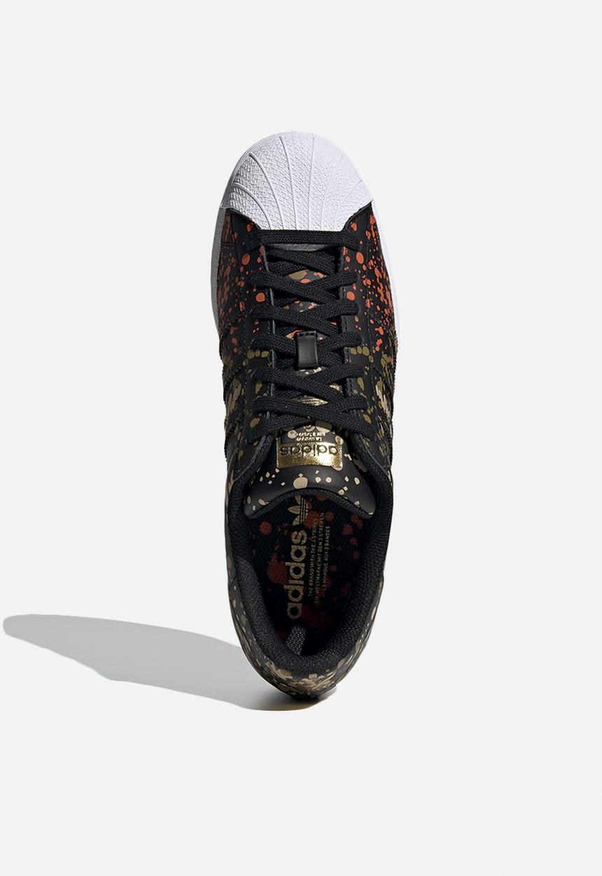 adidas Originals - Superstar - core black/core black/fox orange