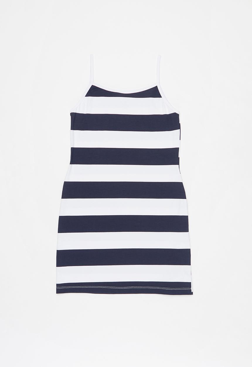 Rebel Republic - Bodycon dress - navy/white 