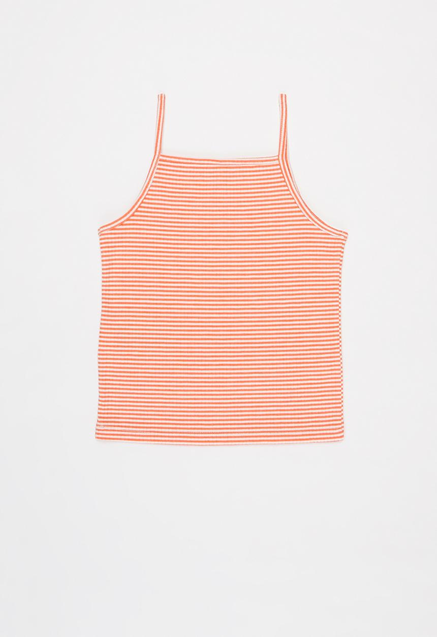 KIDS ONLY - Nati sleeveless top - orange & White 