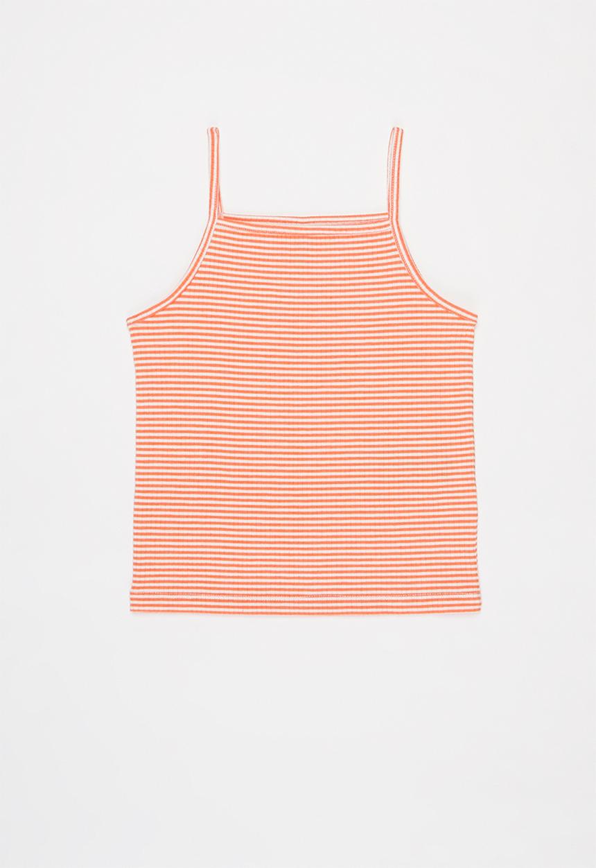 KIDS ONLY - Nati sleeveless top - orange & White 