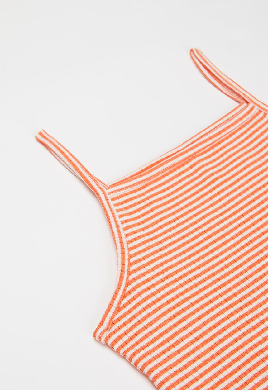 KIDS ONLY - Nati sleeveless top - orange & White 