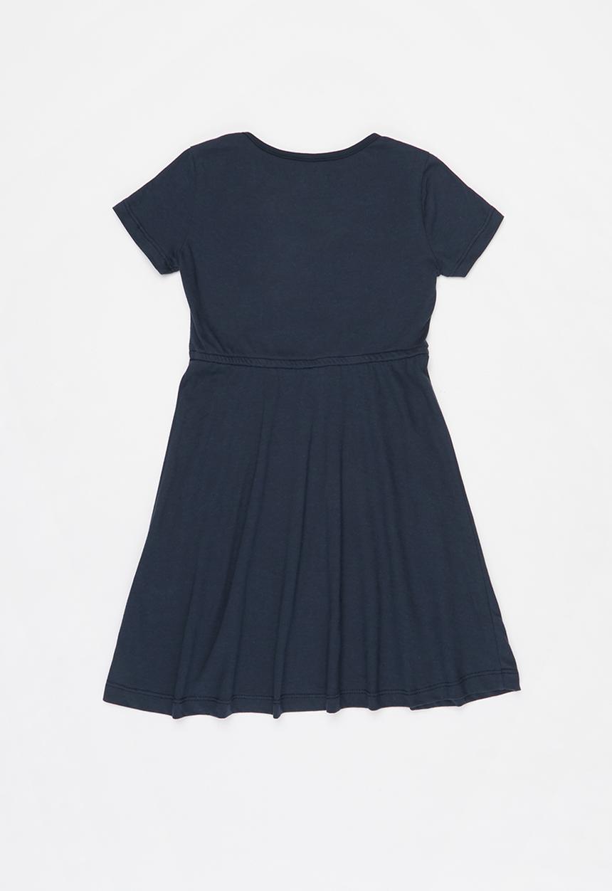 Pop Candy - Mermaid squad short sleeve dress - navy
