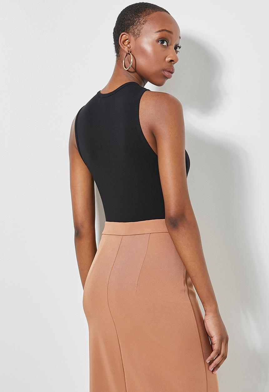 Superbalist - Wide rib cutout dtl bodysuit - black
