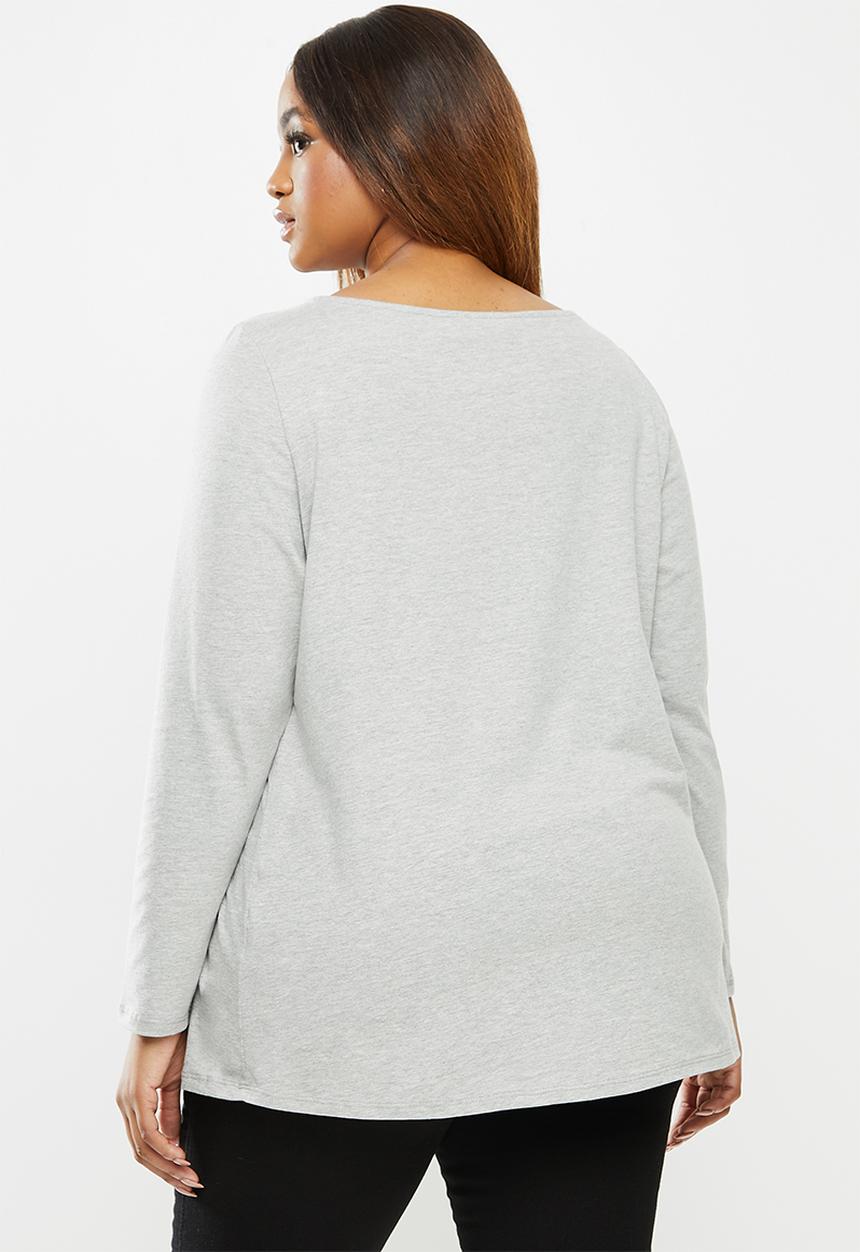 edit Plus - 2 Pack boat neck tee - navy & grey