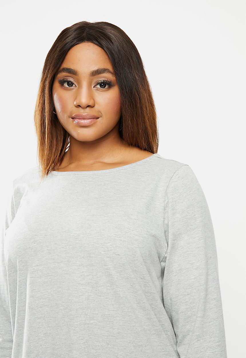 edit Plus - 2 Pack boat neck tee - navy & grey