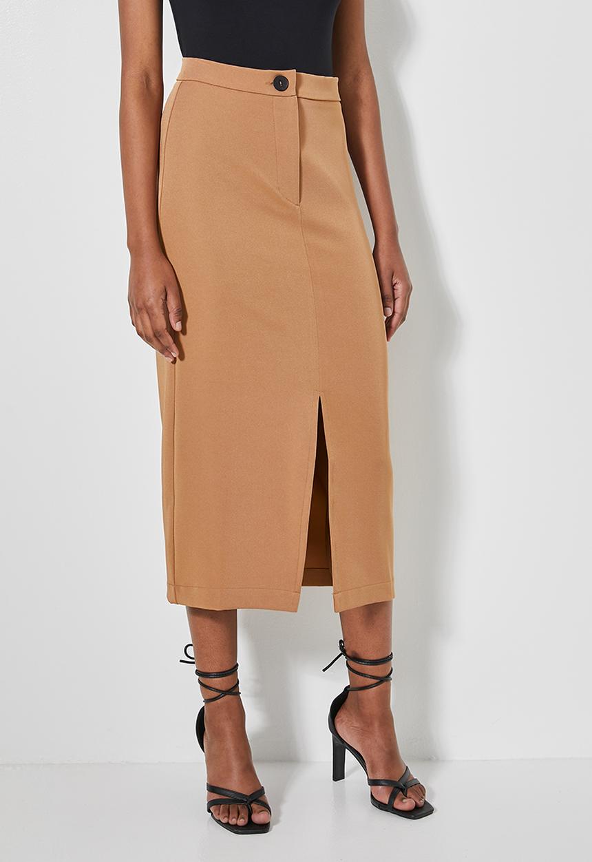 Superbalist - Pencil midi skirt - natural