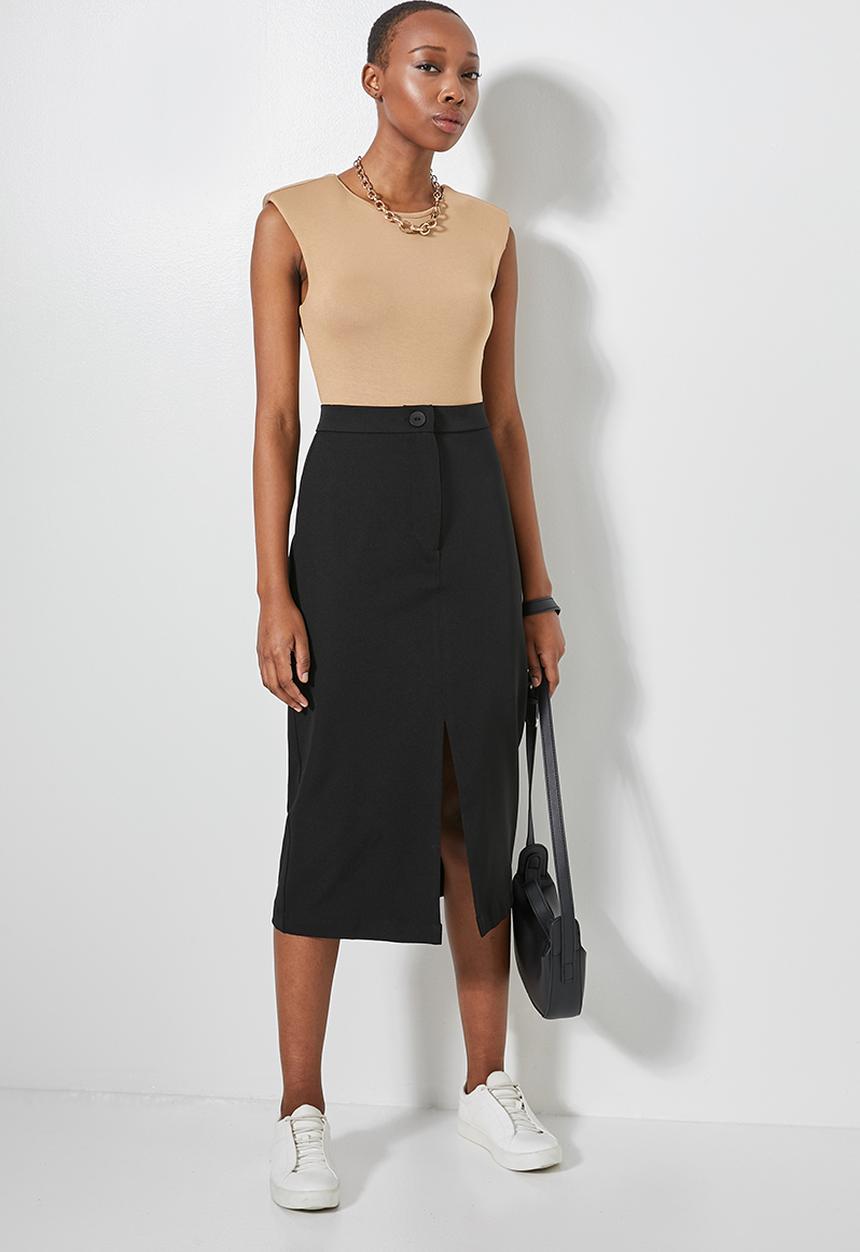 Superbalist - Pencil midi skirt - black