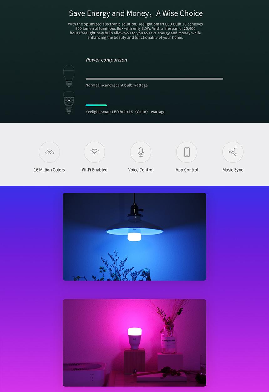Yeelight - LED Bulb 1S -Colour