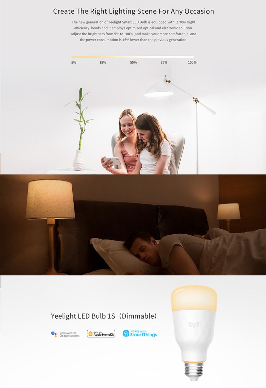 Yeelight - Smart LED Bulb 1S - White