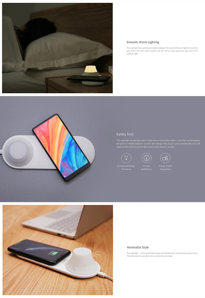 Yeelight - 15w Wireless Charging Nightlight - Removable Portable Magnet Light