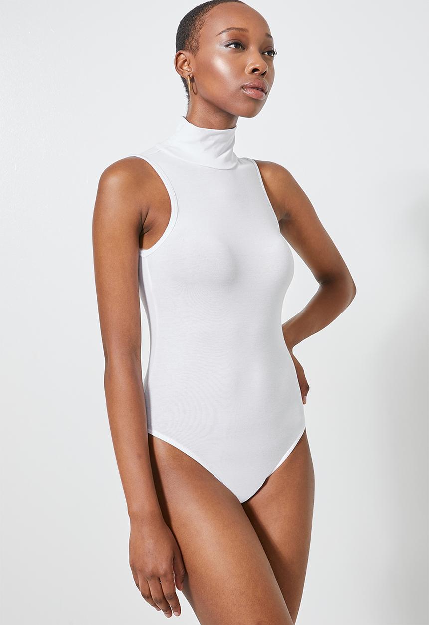 Superbalist - 2 pack turtleneck bodysuit - black & white