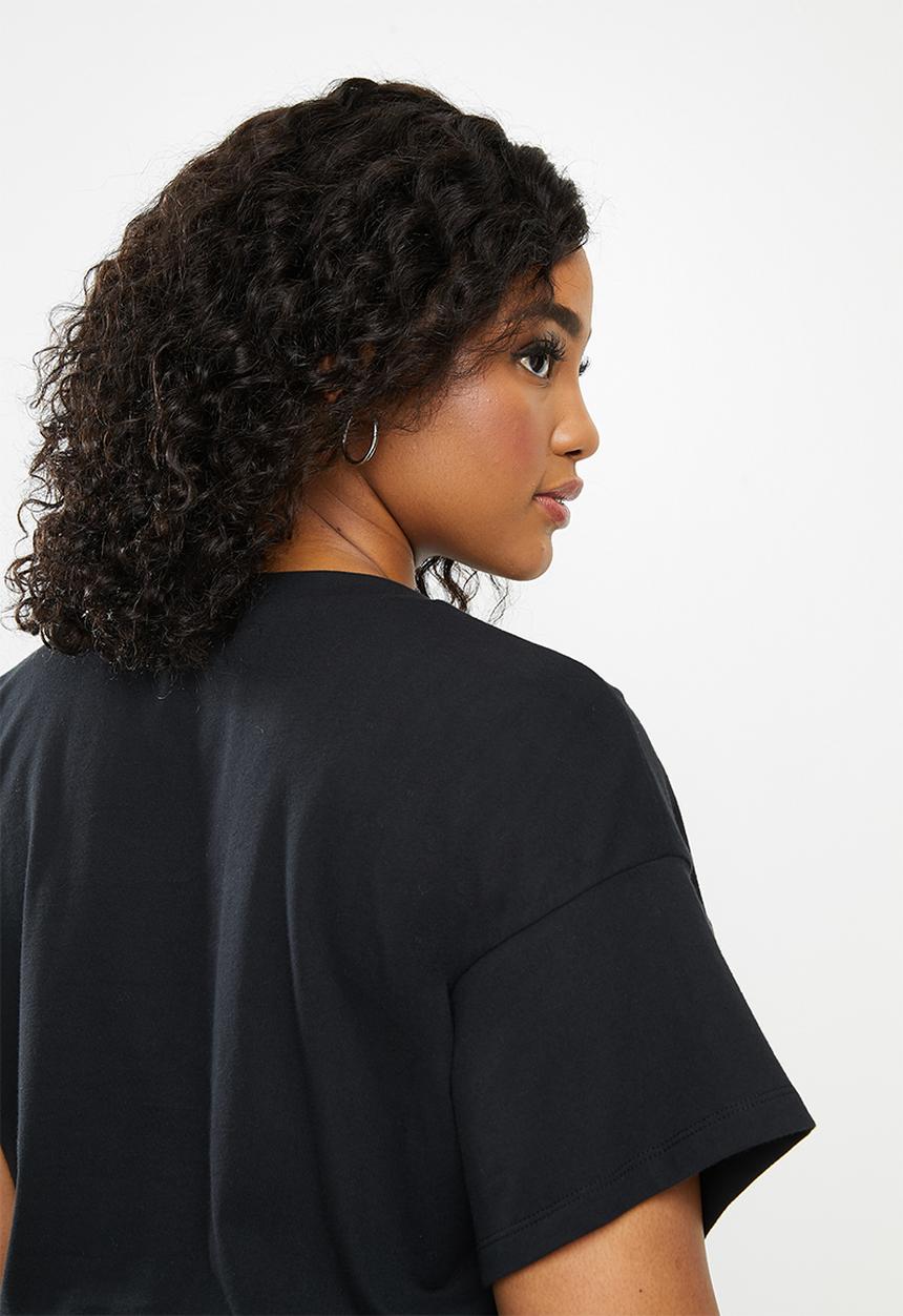 Blake - Cropped oversized tee- black 