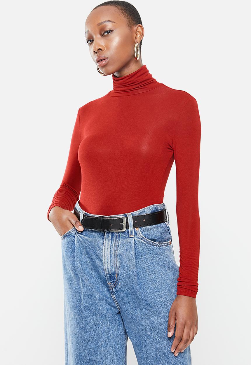 MANGO - T-shirt second - red