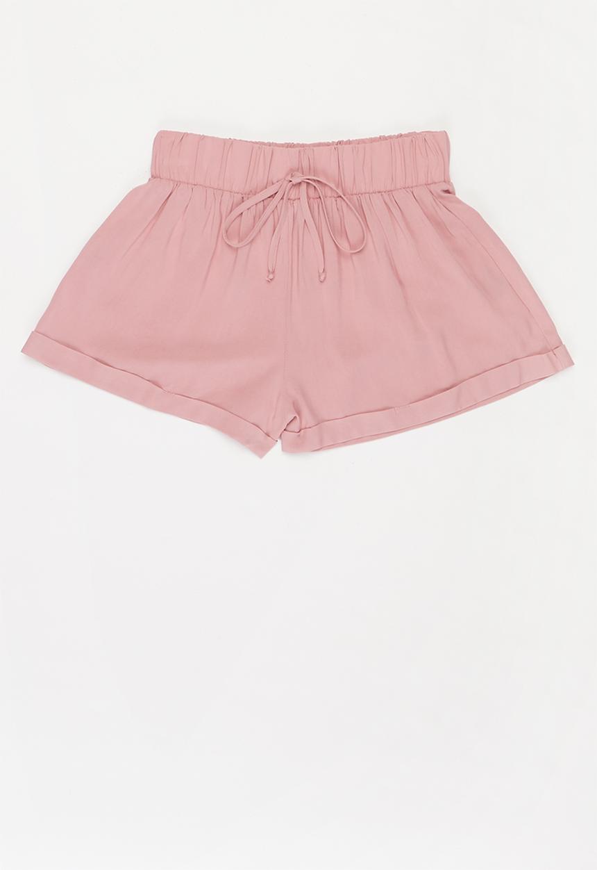 Rebel Republic - Girls elasticated waistband shorts - pink