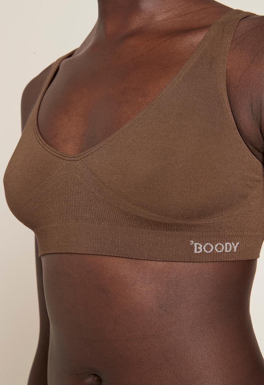 BOODY - Crop bra  - brown