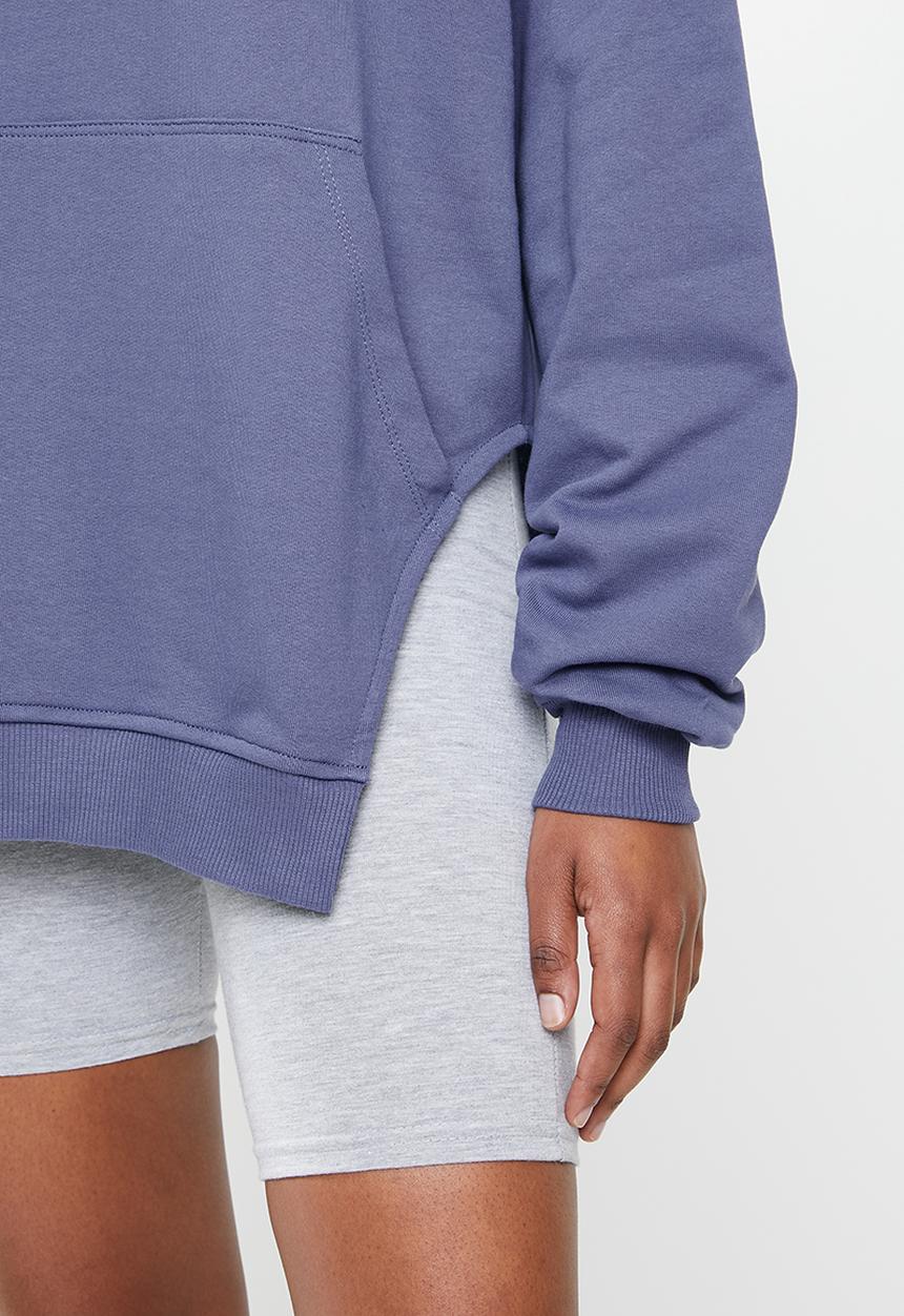 Missguided - Corset cut asymmetric hoodie - blue