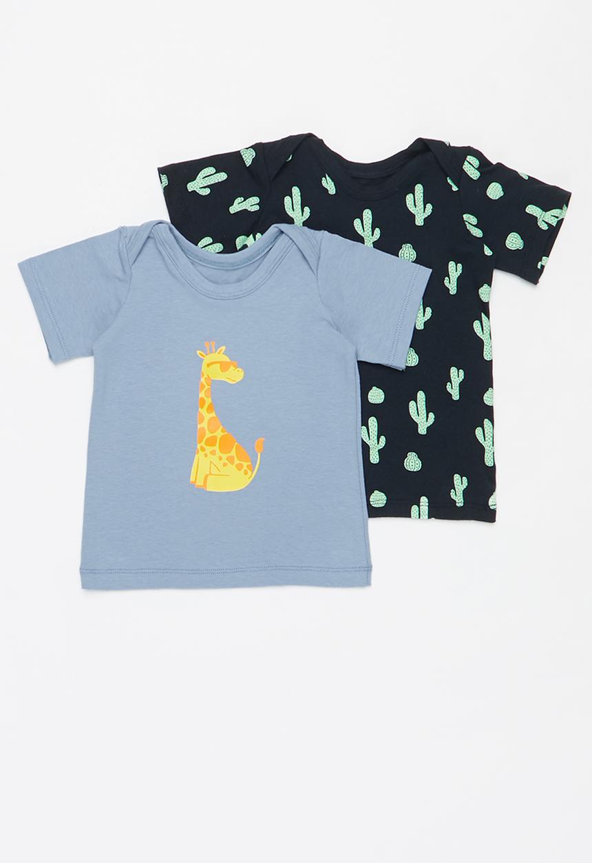 Superbalist Kids - Baby boys 2 pack graphic top - navy & blue