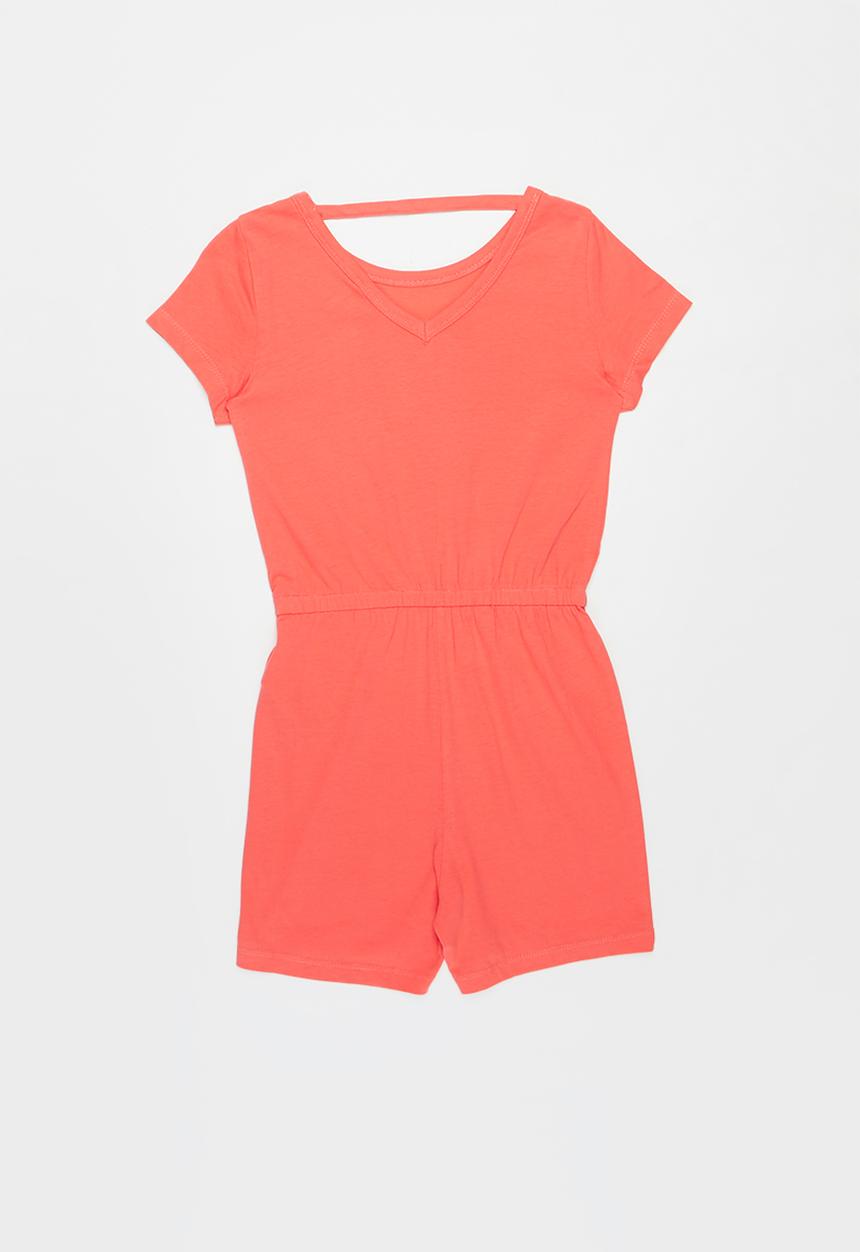 KIDS ONLY - May life short sleeve playsuit - coral
