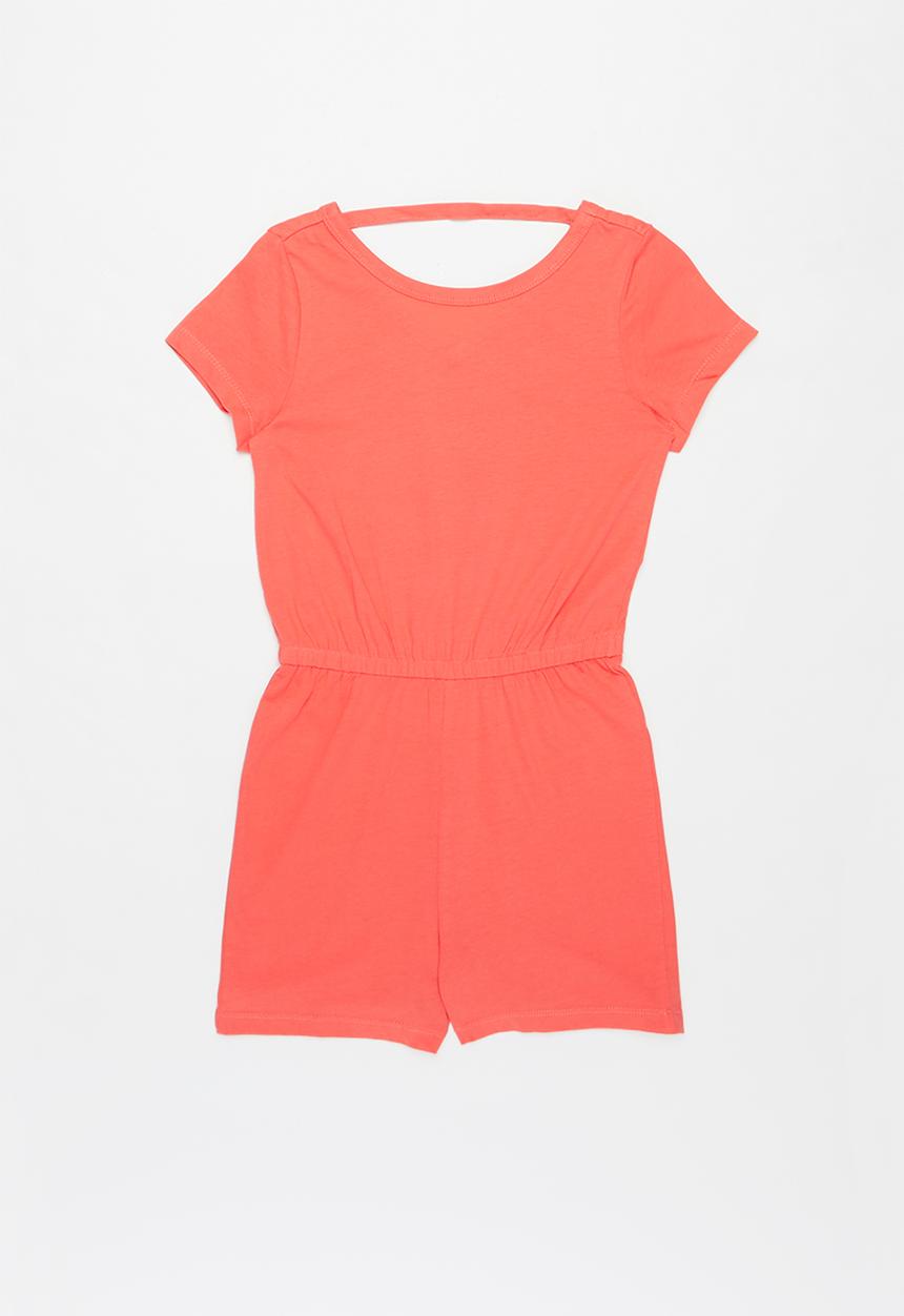 KIDS ONLY - May life short sleeve playsuit - coral