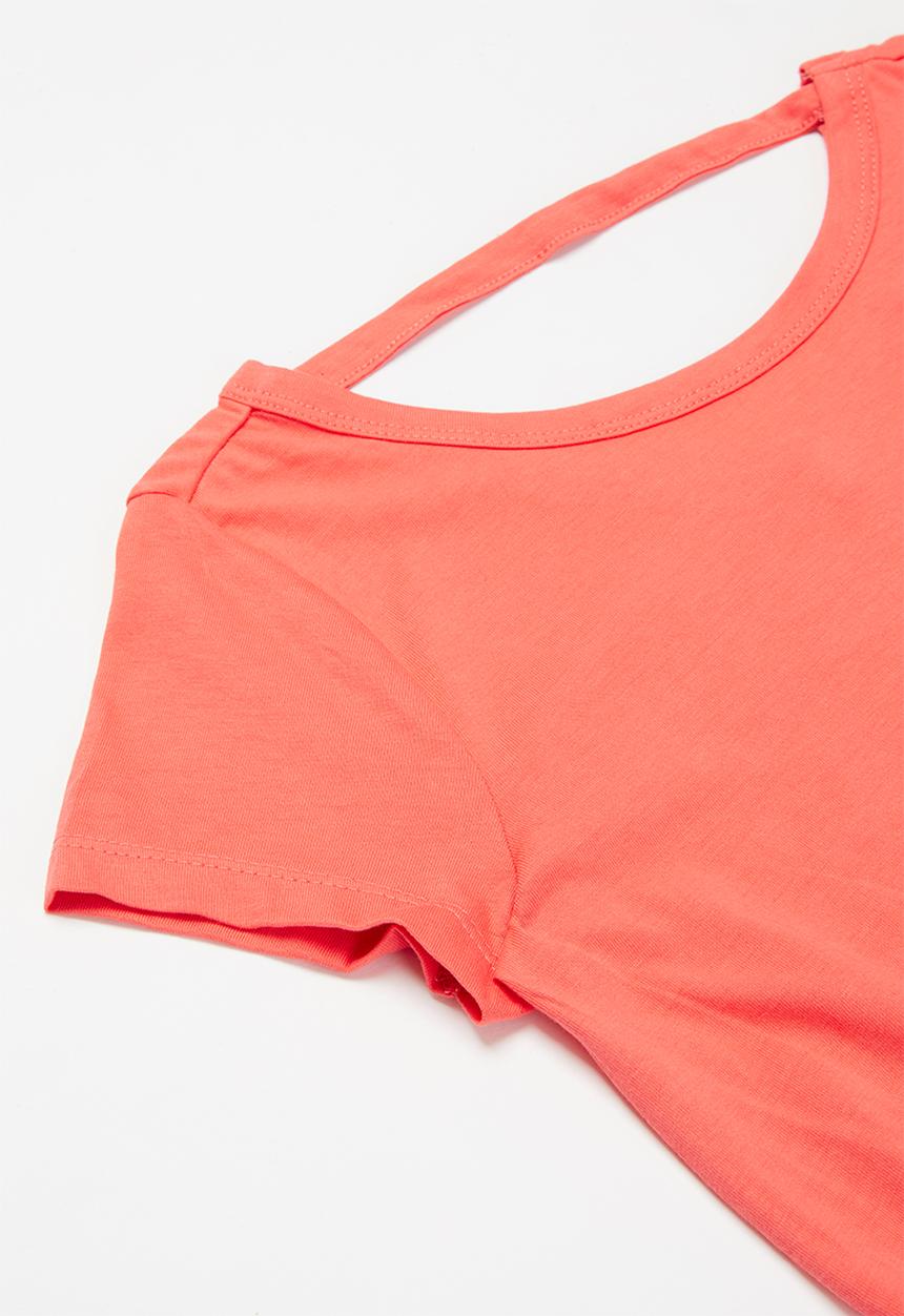 KIDS ONLY - May life short sleeve playsuit - coral