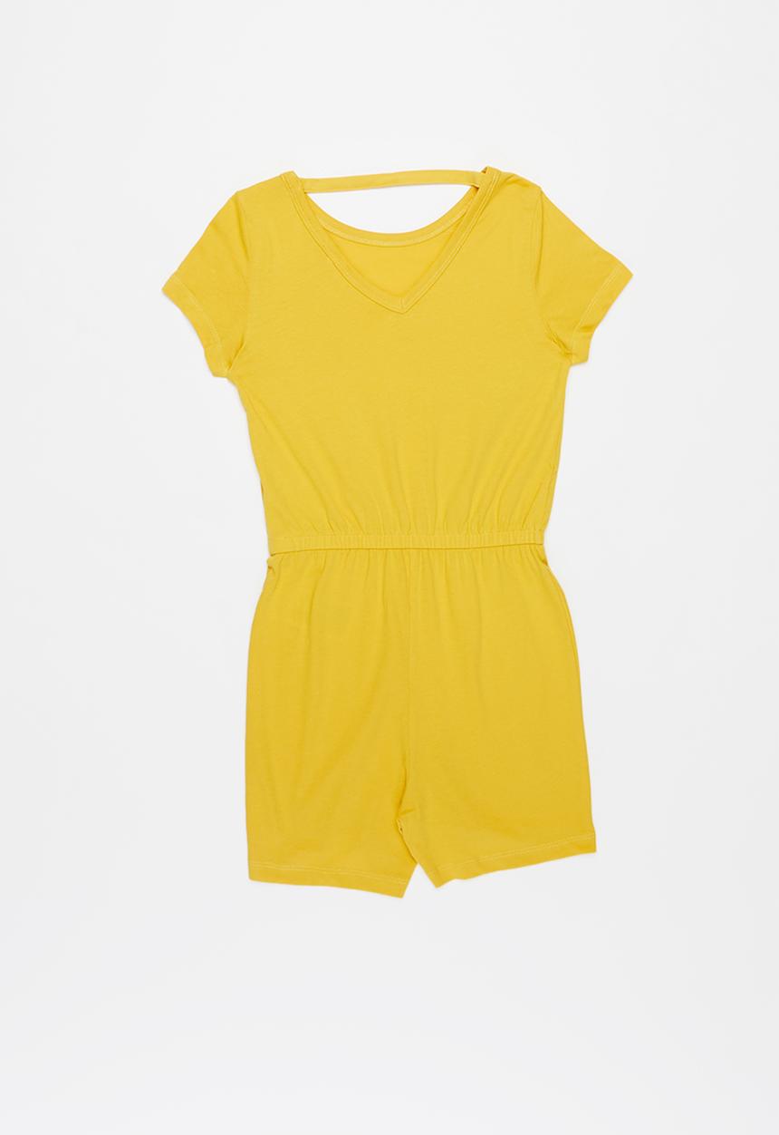 KIDS ONLY - May life short sleeve playsuit - yellow