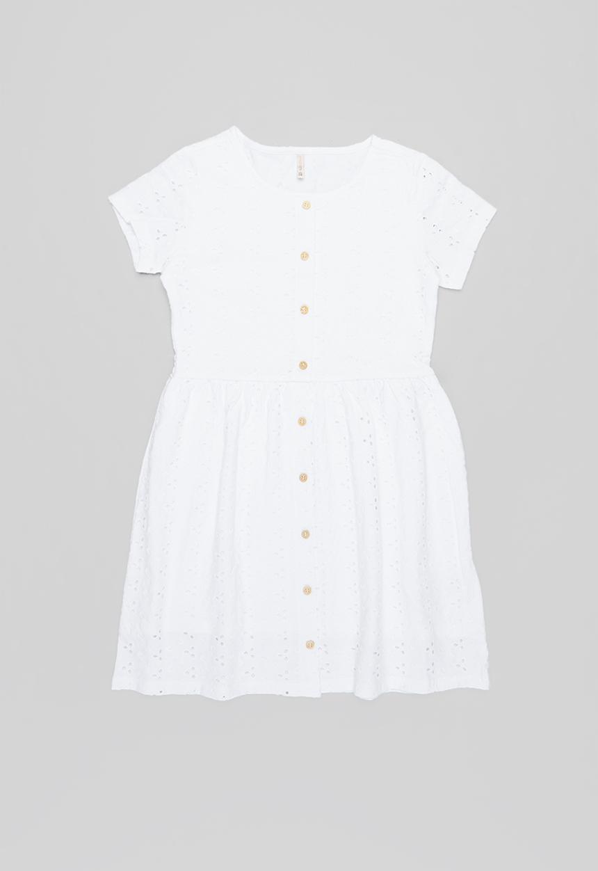 KIDS ONLY - Grace life short sleeve dress - white