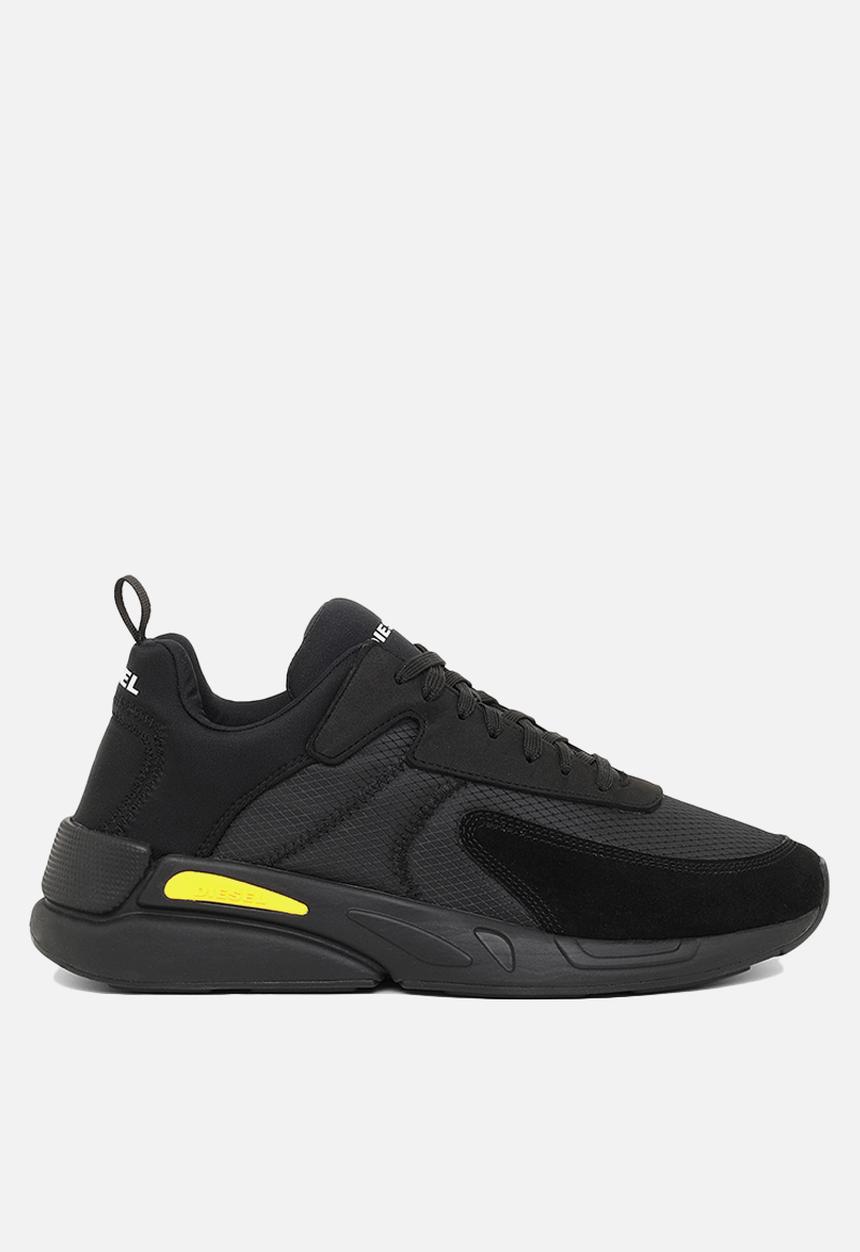 Diesel  - S-serendipity low cut sneakers - black / cyber yellow