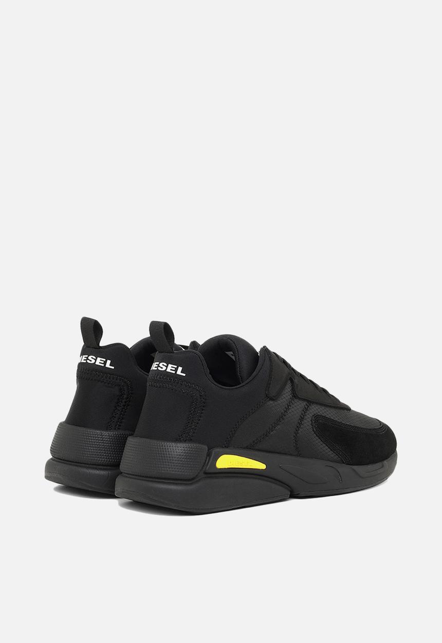 Diesel  - S-serendipity low cut sneakers - black / cyber yellow